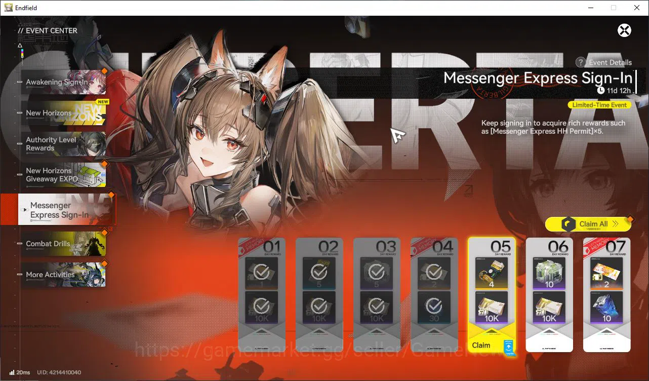 Arknights: Endfield Accounts Asia Lv9|4k Arsenal|4SSR (Lifeng,Yvonne,Pogranichnik,etc)+8SR |5 5*WP|130 Oro,12 8