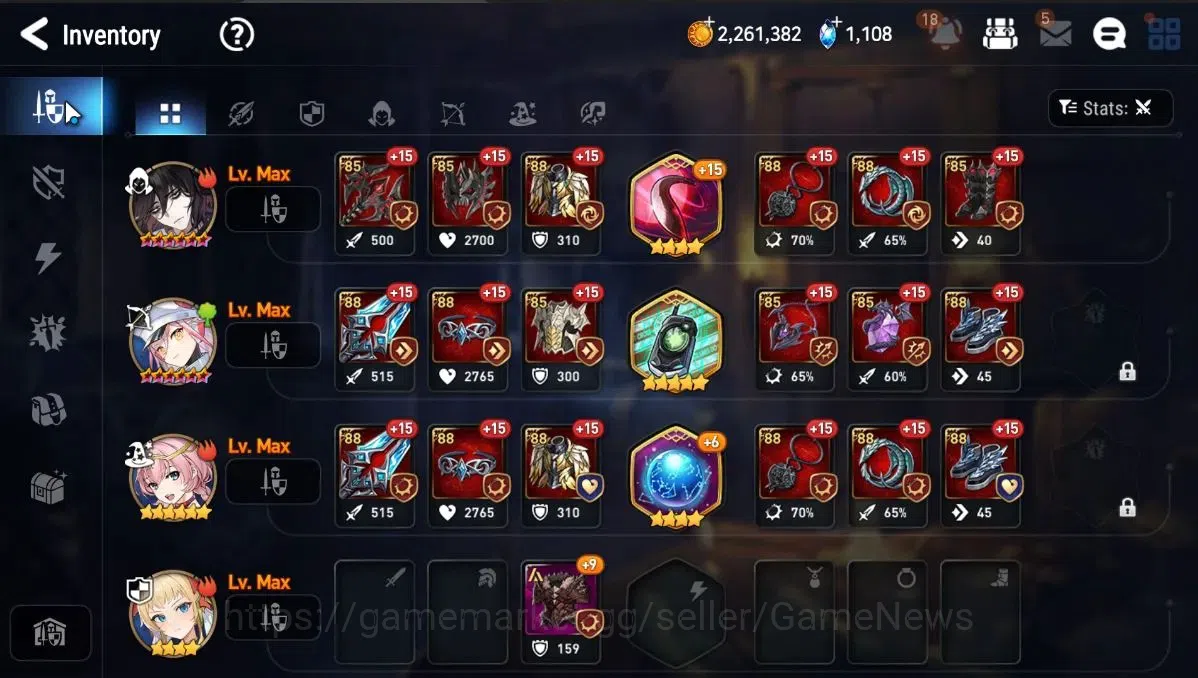 Epic Seven Accounts Limited Hero GLOBAL|UnVerif|5 ML[CPavel,DP Aria,LC Bellona, HLua, FLidica]+Jenua, AS 16