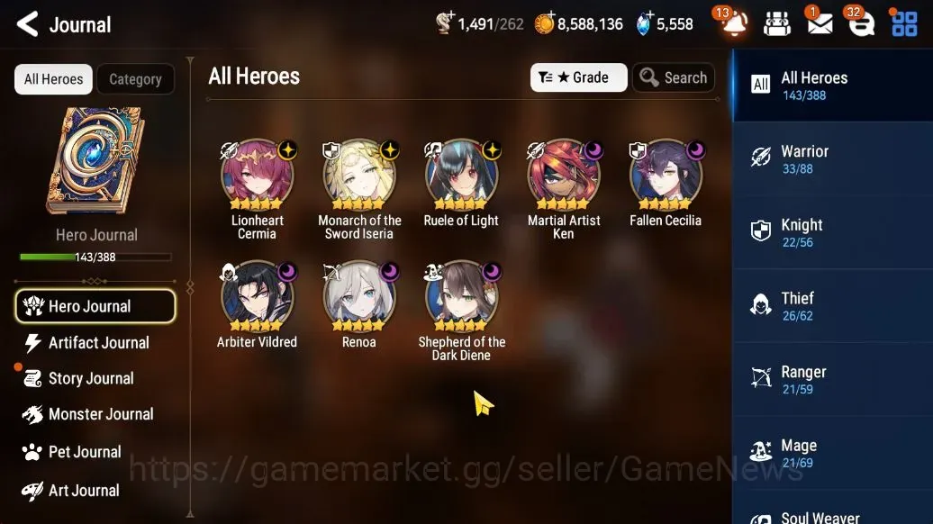 Epic Seven Accounts High-End GLOBAL UnVerif|NewEra| 8 ML (Shepherd,AB 1