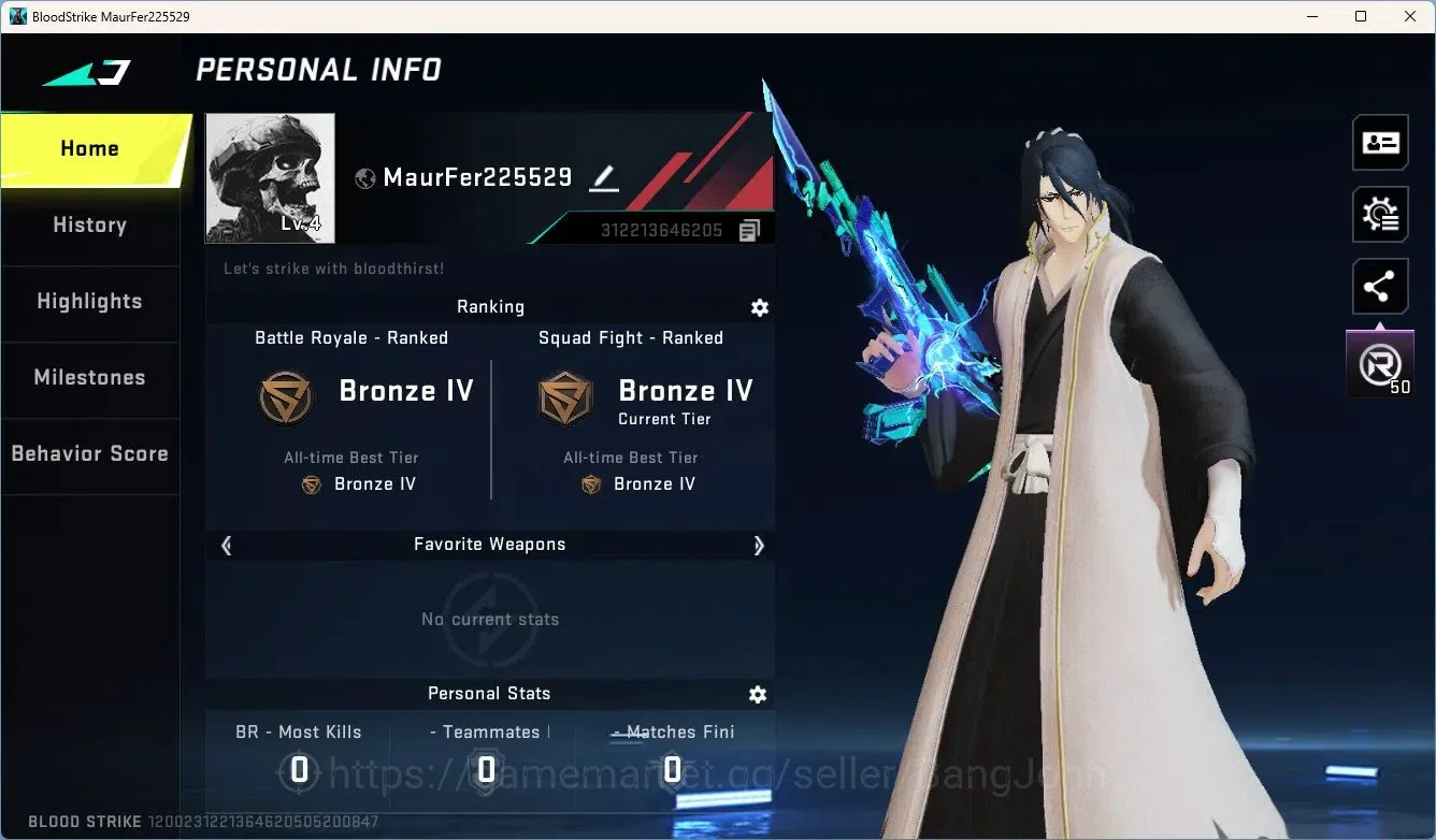 Blood Strike Accounts ASIA | 2 BLEACH: Byakuya,Ethan | ULTRA: QBZ95 | 1  image 4