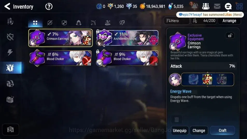 Epic Seven Accounts High-End ASIA | 11 ML(Harsetti,SE Celine,RAL,EILynav,SB Aramintha) | PoH+Bless ON | SS 5K | Stigma 3.6K 17