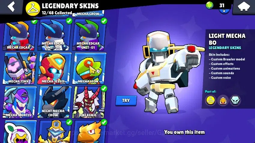 Brawl Stars Accounts Lvl 105|26K Trophy|96 Brawlers 27 MAX Lvl|3 Hypchar Skins 12 Legend 6 Myth 54 Epic|44K Bling 51K Coins 15