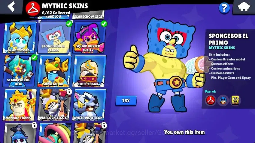 Brawl Stars Accounts Lvl 105|26K Trophy|96 Brawlers 27 MAX Lvl|3 Hypchar Skins 12 Legend 6 Myth 54 Epic|44K Bling 51K Coins 18