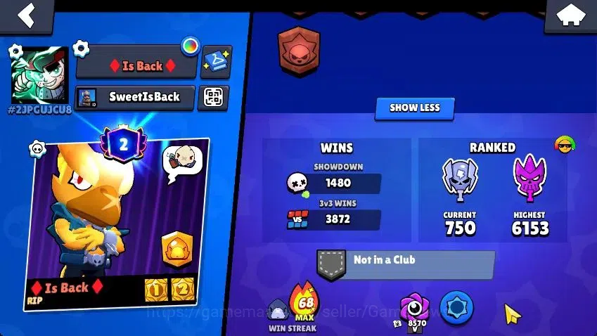 Brawl Stars Accounts Lvl 105|26K Trophy|96 Brawlers 27 MAX Lvl|3 Hypchar Skins 12 Legend 6 Myth 54 Epic|44K Bling 51K Coins 3