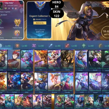 Mobile Legends: Bang Bang Accounts Smurf BEST OFFER | HERO 84 | SKIN 122 | WARRIORESS PARAGON NATALIA | GAARA VALE