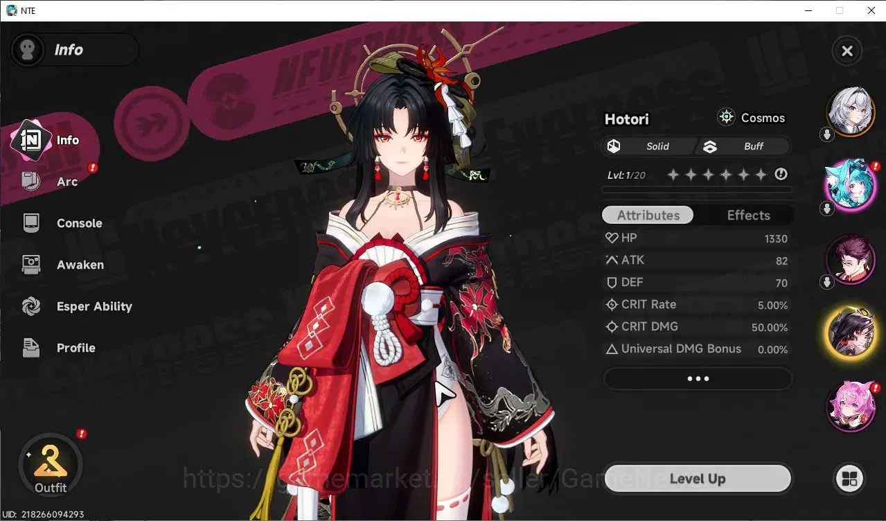 Neverness to Everness Accounts GLOBAL America|HL 3|1 S-Class Hotori|1 S-Class Cha image 3