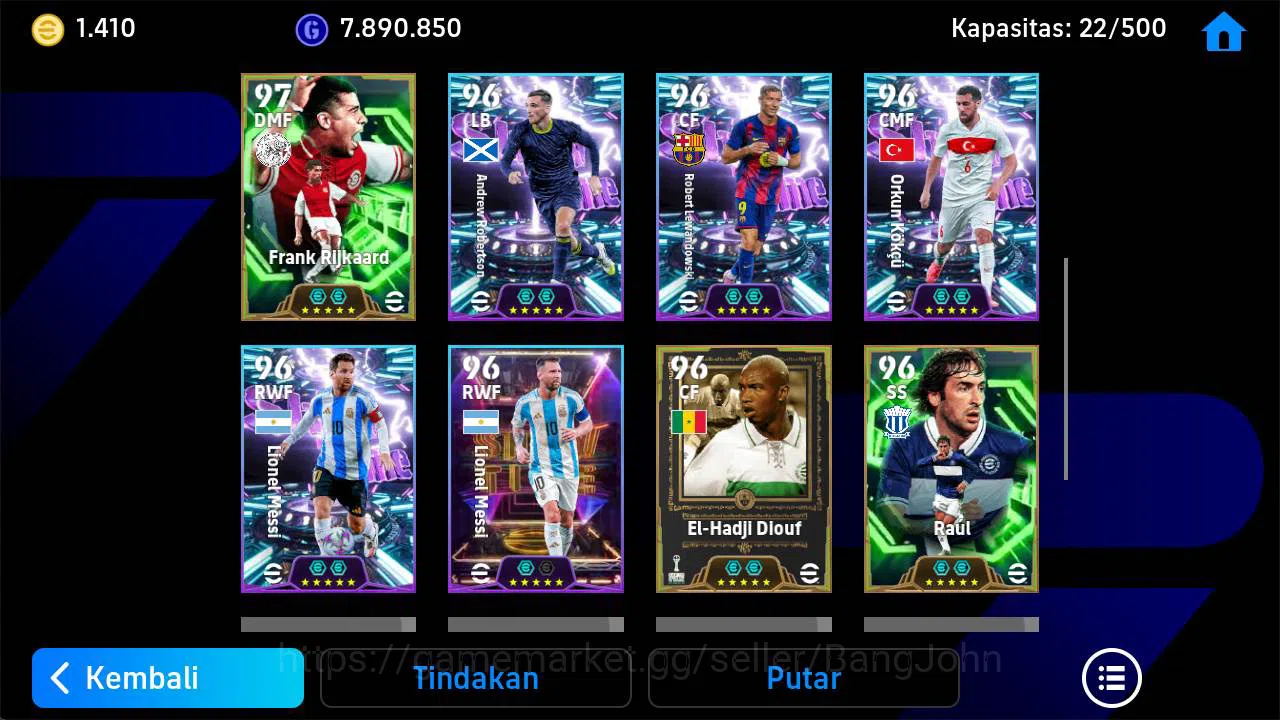 eFootball Accounts Others power 3179 | Chiellini epic, vieri epic, Neymar show, rijkaard epic, atep rizal epic, coin 1410 5