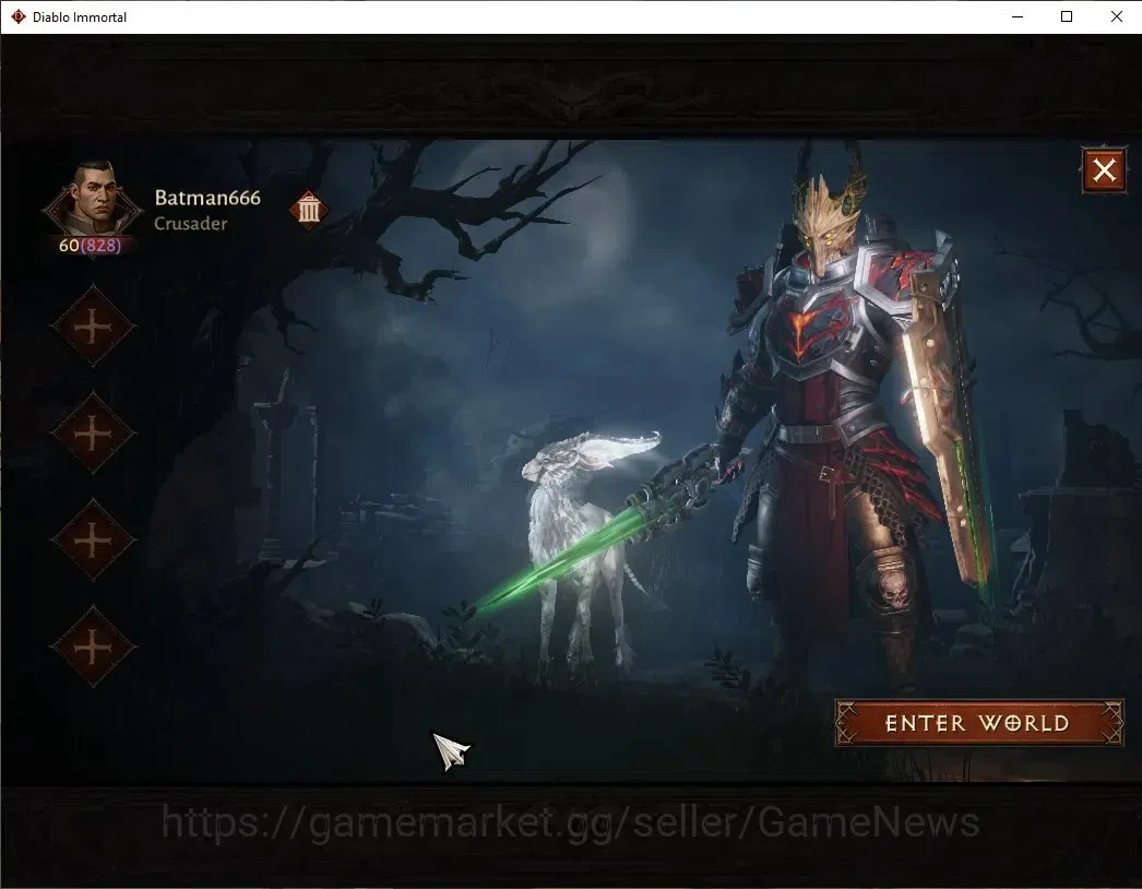 Diablo Immortal Accounts SEA - Vasily|CS ON|Lv60(828)|Crusader|CR 44k|Reso image 1