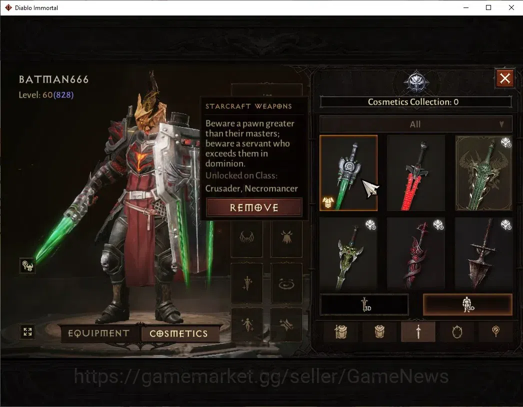 Diablo Immortal Accounts SEA - Vasily|CS ON|Lv60(828)|Crusader|CR 44k|Reso image 11