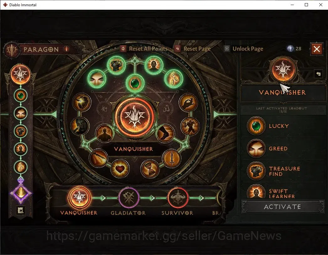 Diablo Immortal Accounts SEA - Vasily|CS ON|Lv60(828)|Crusader|CR 44k|Reso image 12