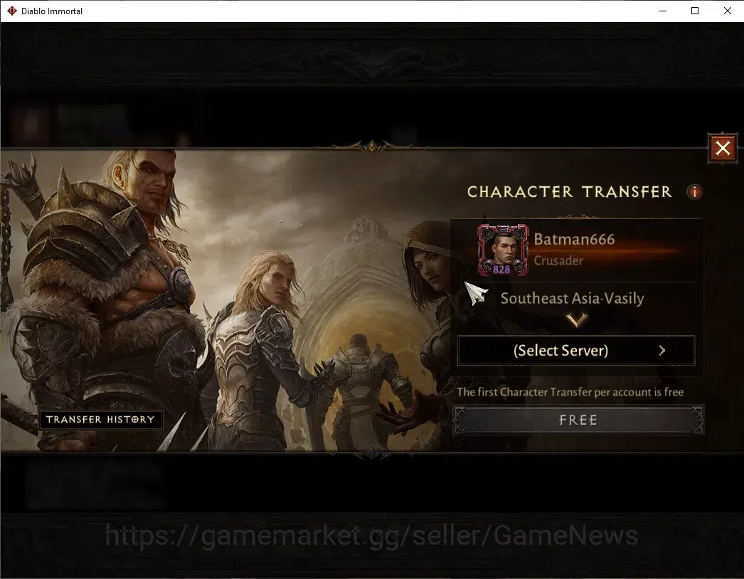 Diablo Immortal Accounts SEA - Vasily|CS ON|Lv60(828)|Crusader|CR 44k|Reso image 2