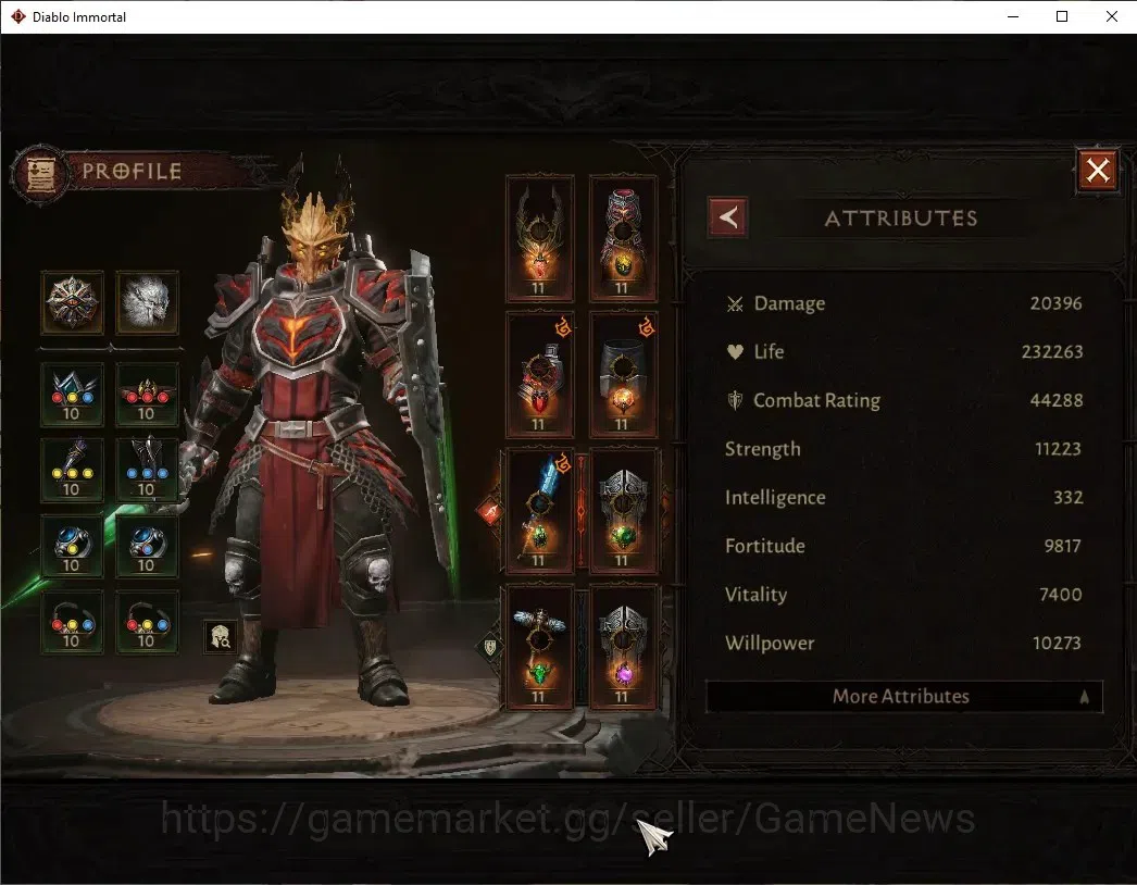 Diablo Immortal Accounts SEA - Vasily|CS ON|Lv60(828)|Crusader|CR 44k|Reso image 4