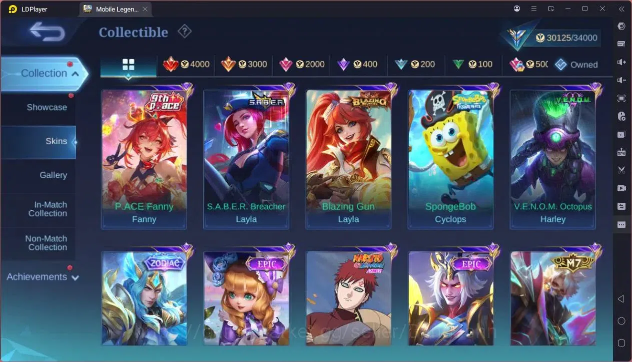 Mobile Legends: Bang Bang Accounts GLOBAL Hero 72 Skin 114|KOF Karina|Prime Granger|M image 3