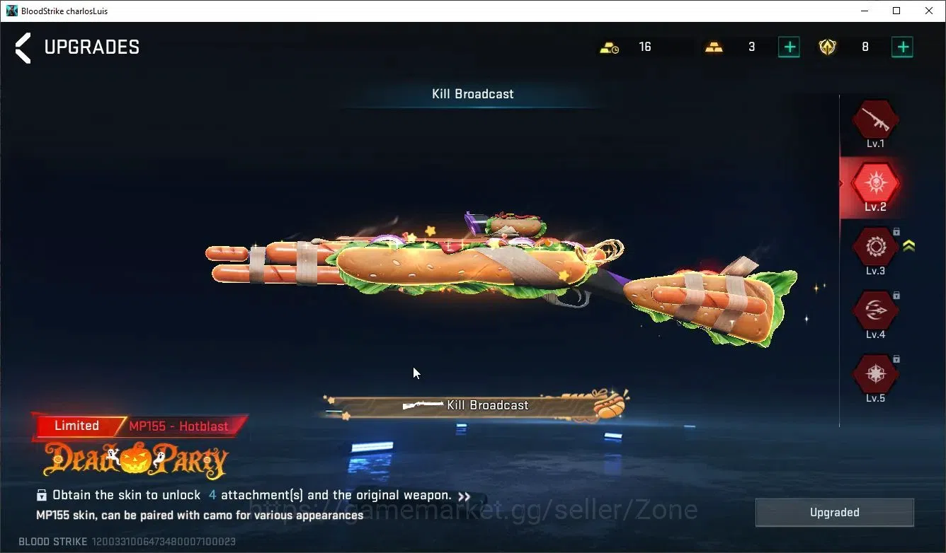 Blood Strike Accounts Others ASIA|2 EVA: SCAR-EVA-08,MCX-EVA-00|1 Limited|1 Ultra|8 Legendary Guns|2 Ultra Strikers|3 14