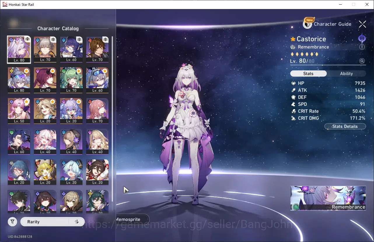 Honkai Star Rail Accounts Unknown | TL 60, Castorice+Sign, Silver Wolf E1+Si image 12
