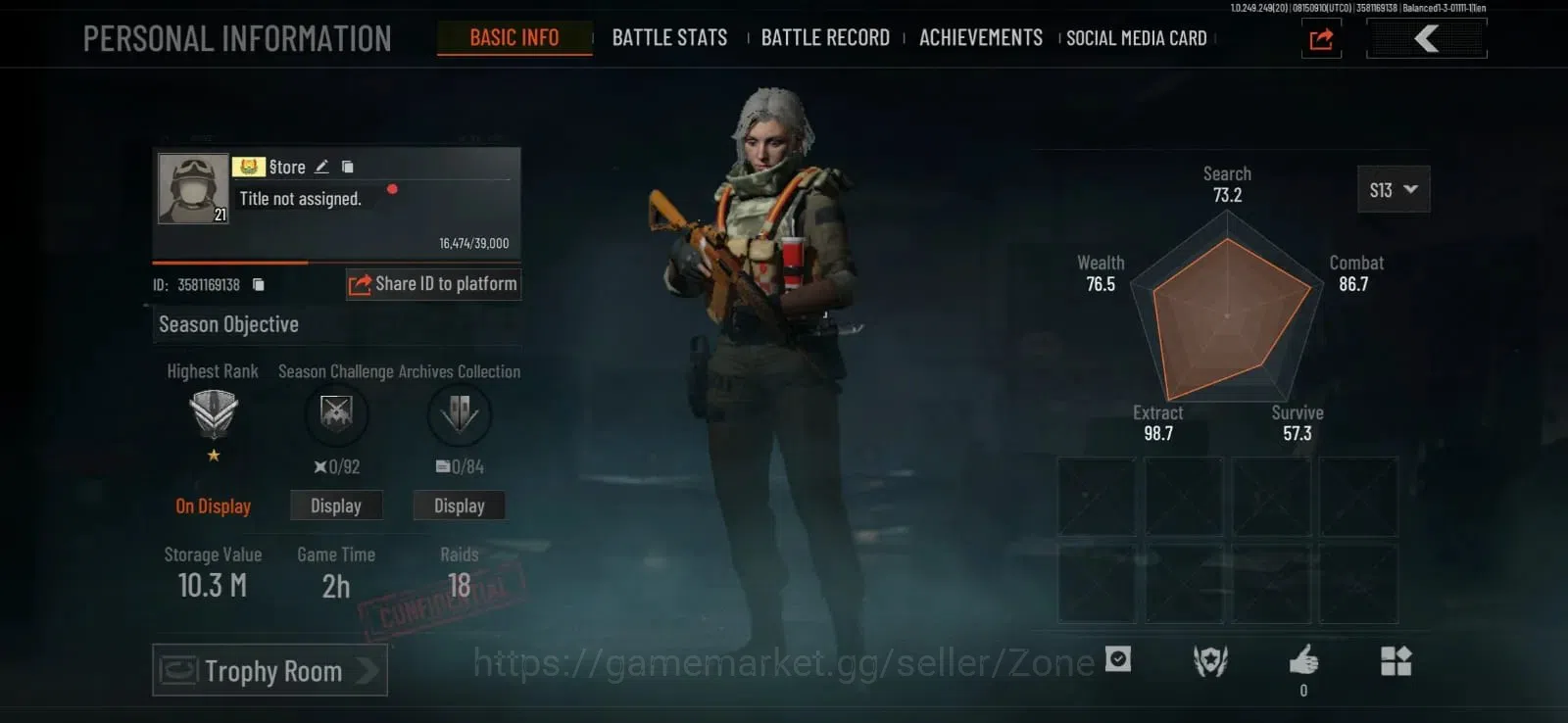 Arena Breakout Accounts Starter Mobile||Starter LV 21 | SV 10M | CV 7.5 M |Detail Cek SS|LogInfinite(AB732Z) 1
