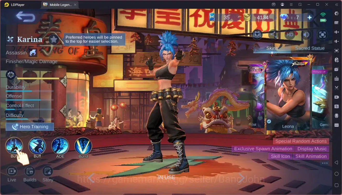 Mobile Legends: Bang Bang Accounts Global|Hero 98|Skin 165|Expert|KOF Karina|Luckybox image 8