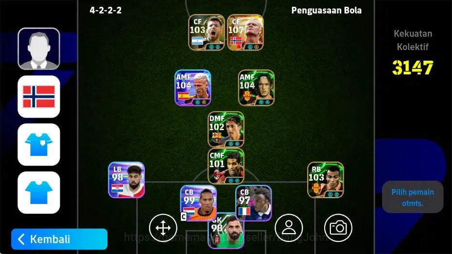 eFootball Accounts Legends & Iconic Players Mobile|PW 3147|New Erling Haaland BigT,New Dani Olmo ShowT,Sergio Aguero 1