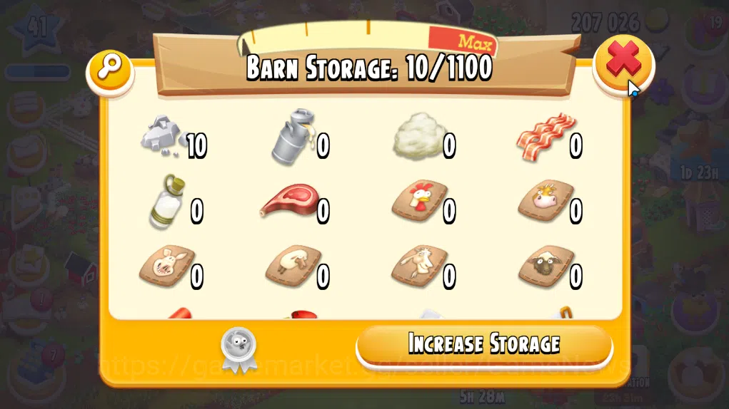 Hay Day Accounts Level 41 | Barn Storage 1100 + Silo Storage 625 | 207k Coins, 22 Diamonds |CN ON|Log Supercell ID|Take 7