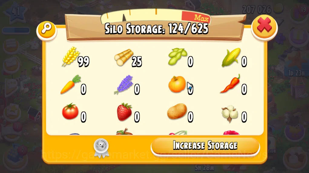 Hay Day Accounts Level 41 | Barn Storage 1100 + Silo Storage 625 | 207k Coins, 22 Diamonds |CN ON|Log Supercell ID|Take 8