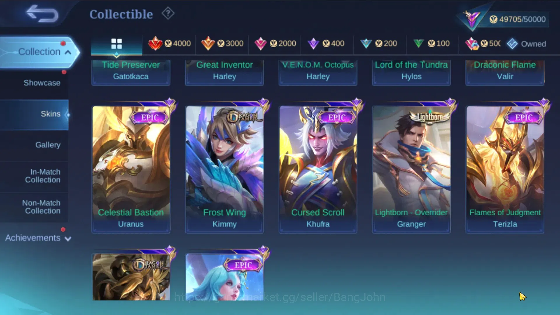 Mobile Legends: Bang Bang Accounts Global|Hero 99 Skin 207|Renowned|Collector Natalia image 3