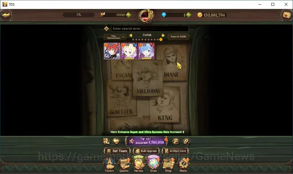 The Seven Deadly Sins: Grand Cross Accounts Endgame Global|1,7M CC|2 LR+6 UR+Colab 6