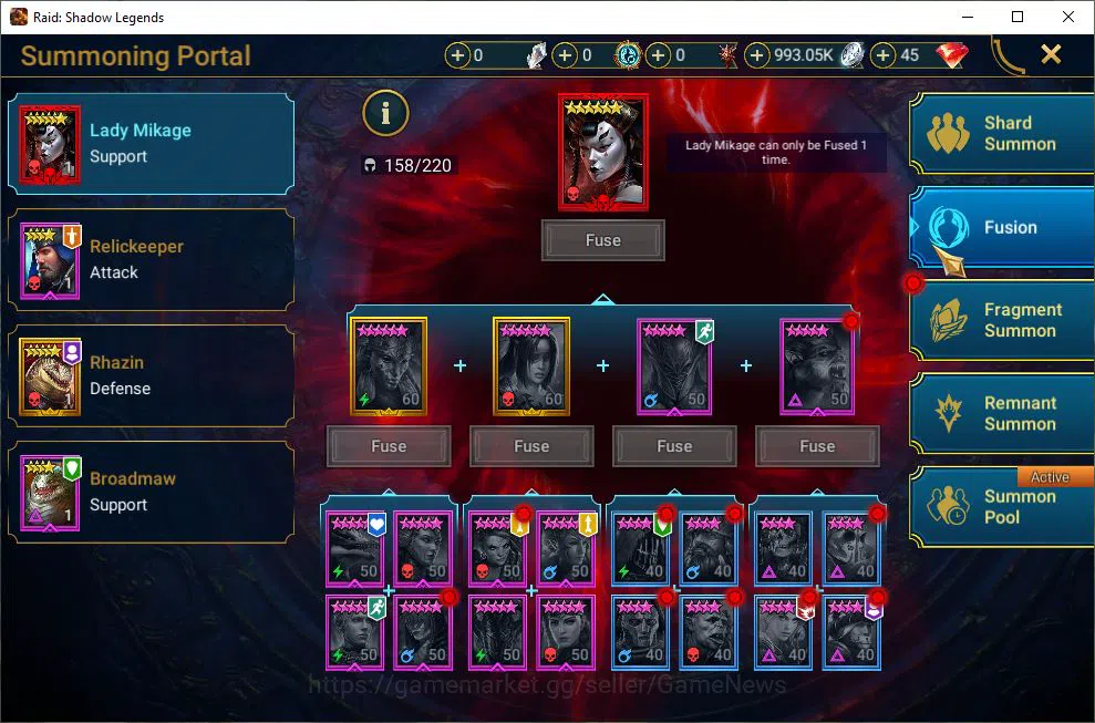 Raid: Shadow Legends Accounts Lv43 1,4M Power|1 Mythic(Galathir)|24 Legend(Bad-e image 12