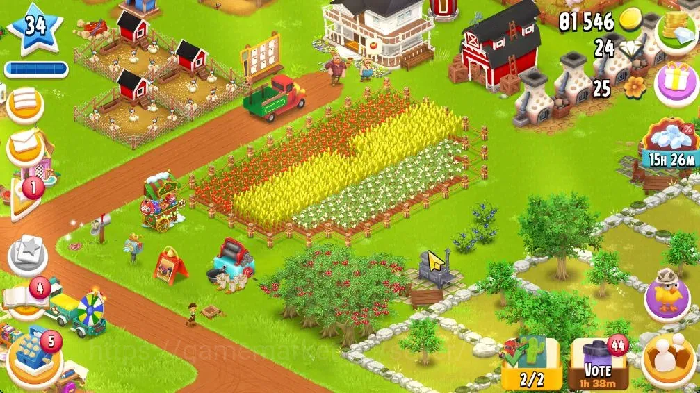 Hay Day Accounts Lvl 34 | Silo Storage 525 + Barn Storage 1050 | La image 4