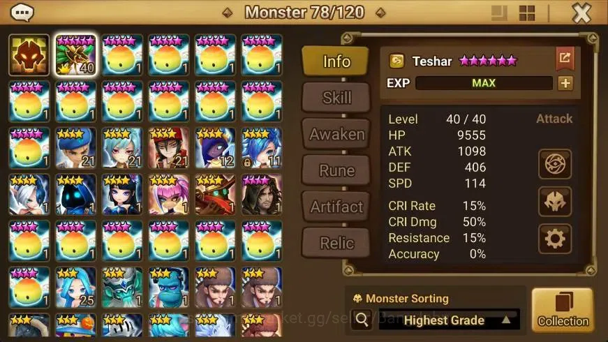 Summoners War: Sky Arena Accounts GLOBAL | NB 5 TESHAR,Starter Gacha 115 12Y+160 11Y image 2