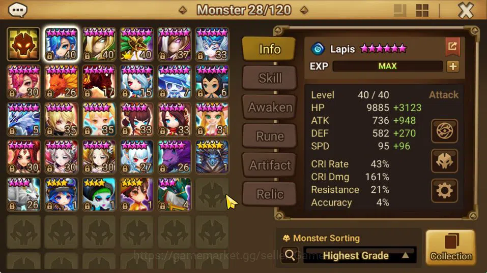 Summoners War: Sky Arena Accounts GLOBAL Lv 22|Starter|1 LD [Herteit]|9 Total NB5[Te image 10