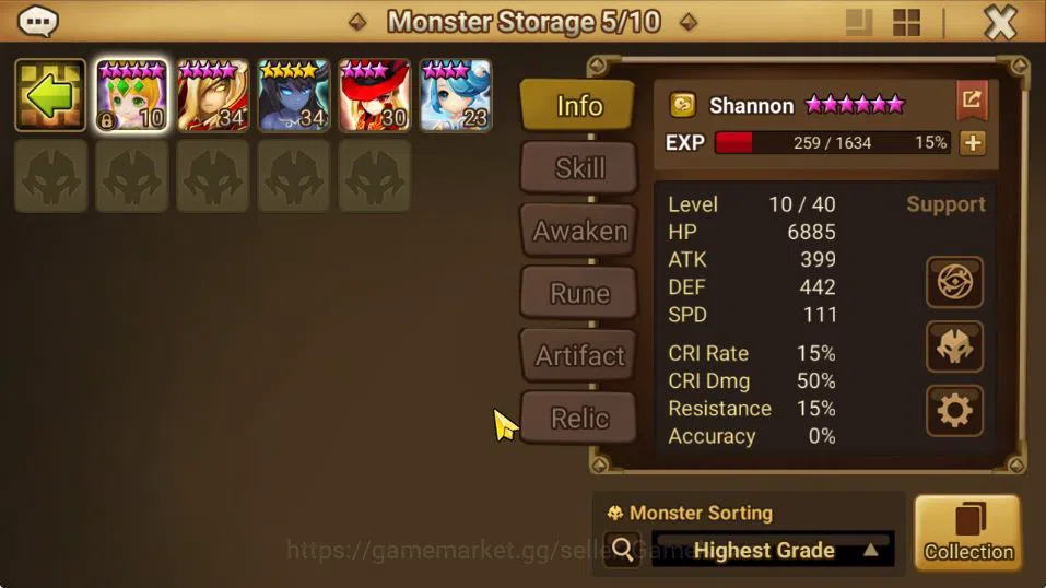 Summoners War: Sky Arena Accounts GLOBAL Lv 22|Starter|1 LD [Herteit]|9 Total NB5[Te image 11