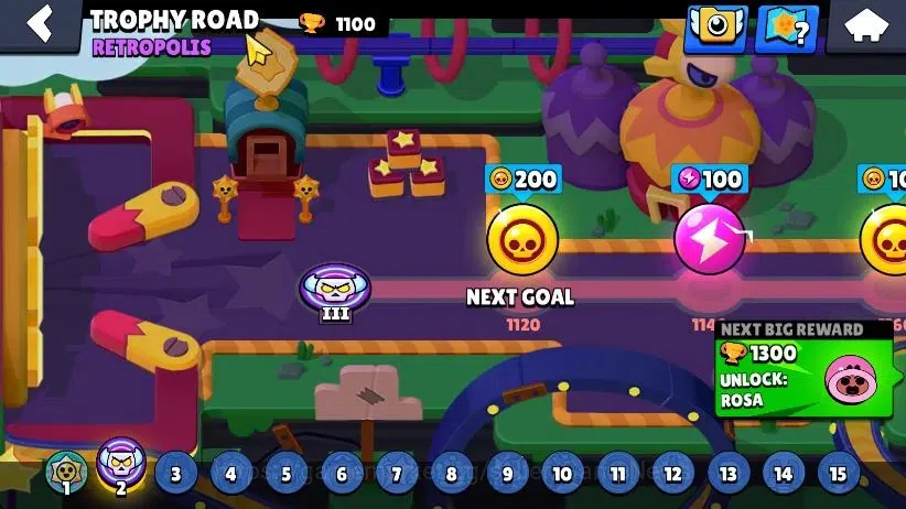 Brawl Stars Accounts 1100 Trophy|18 Brawlers 4 Max Lv [MR P,Bo,Edgar,Shelly]|1 Buffies|2 Epic Skins [Stellar Shelly] 1 SR|3K 11
