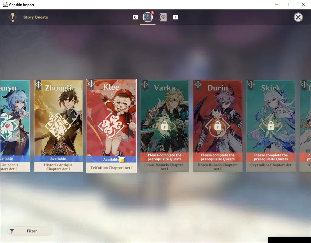 Genshin Impact Accounts Others ASIA|AR 55|3 Limited+3 (5*Weapon)|(Escoffier,Skrik)Sign,Chasca|Standart 20