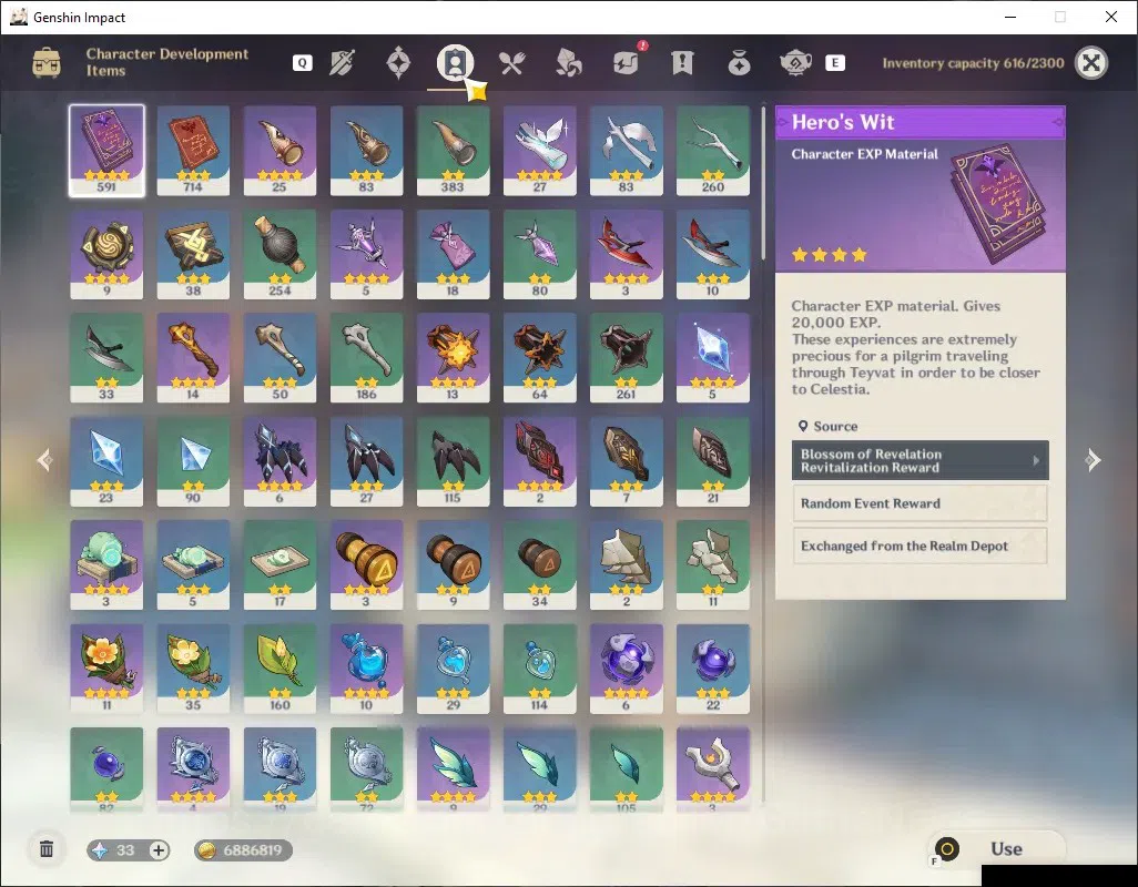 Genshin Impact Accounts Others ASIA|AR 55|3 Limited+3 (5*Weapon)|(Escoffier,Skrik)Sign,Chasca|Standart 5