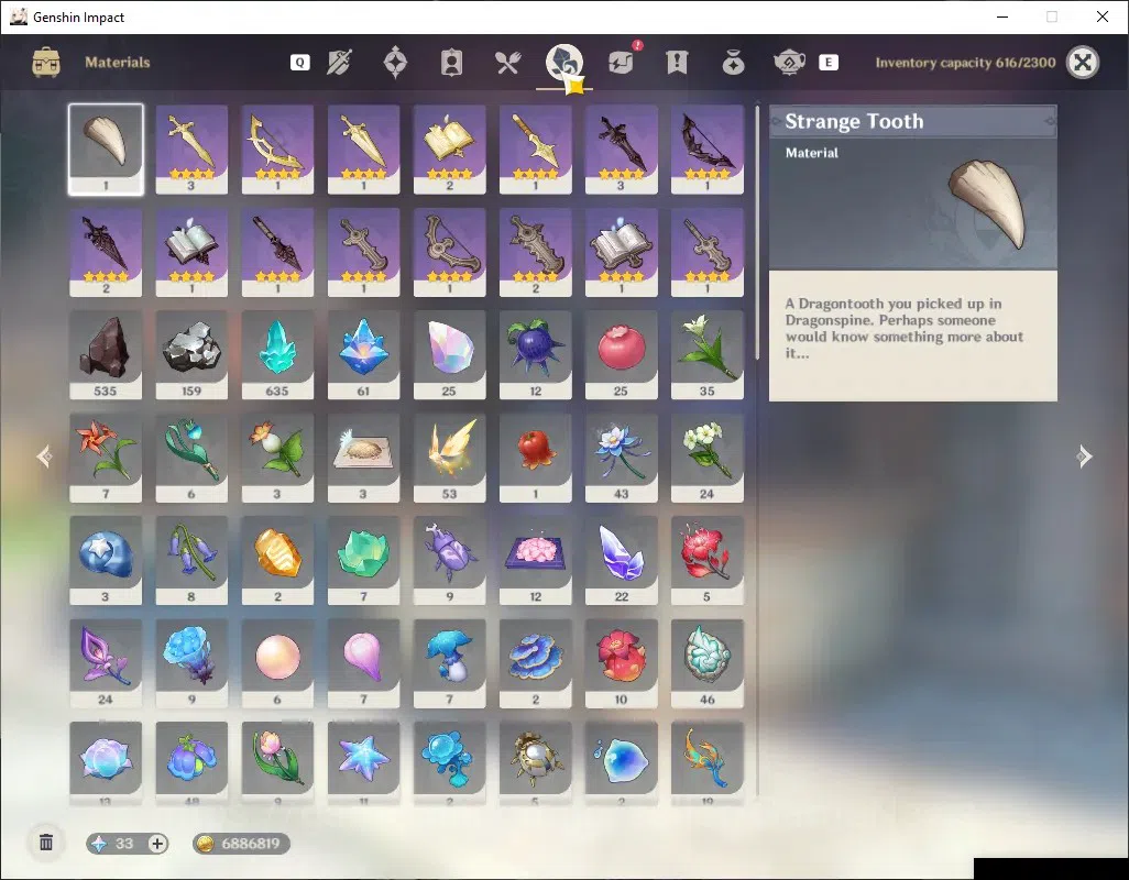 Genshin Impact Accounts Others ASIA|AR 55|3 Limited+3 (5*Weapon)|(Escoffier,Skrik)Sign,Chasca|Standart 7