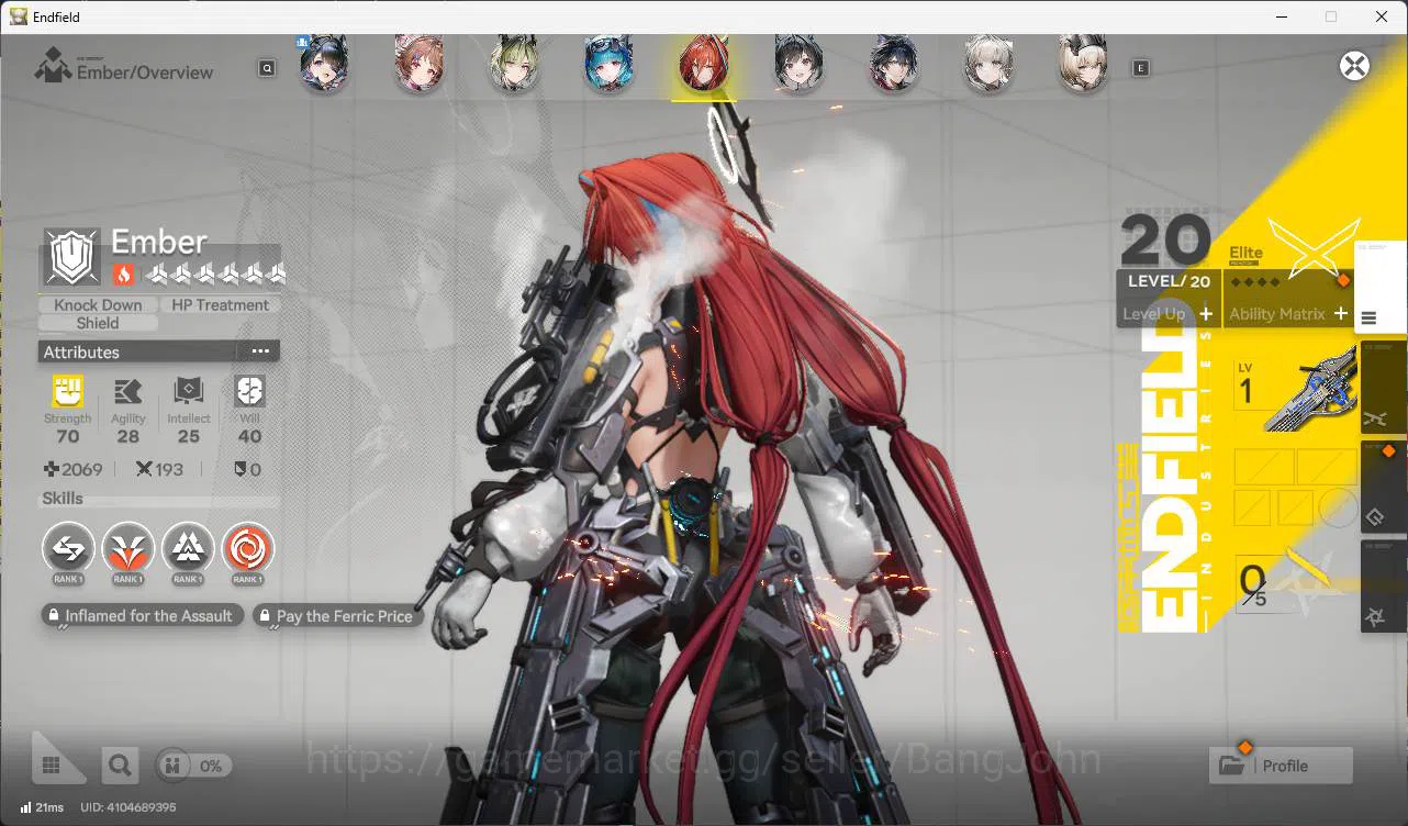 Arknights: Endfield Accounts ASIA | lv 50++ | pogra, laevatain, tang tang, Arde image 12