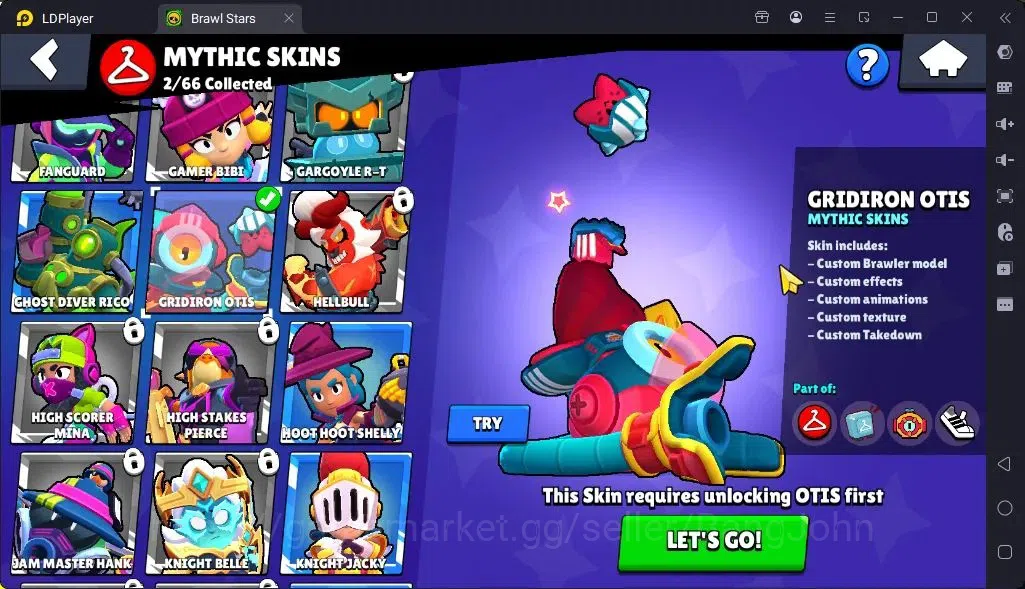 Brawl Stars Accounts Global |Trophy 1905 | Brawler3 Max with Supercharge |Skins 1 Legendary 2 Mythic,6 Epic|Bling 10