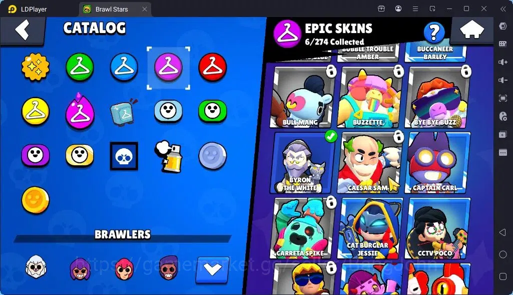 Brawl Stars Accounts Global |Trophy 1905 | Brawler3 Max with Supercharge |Skins 1 Legendary 2 Mythic,6 Epic|Bling 5