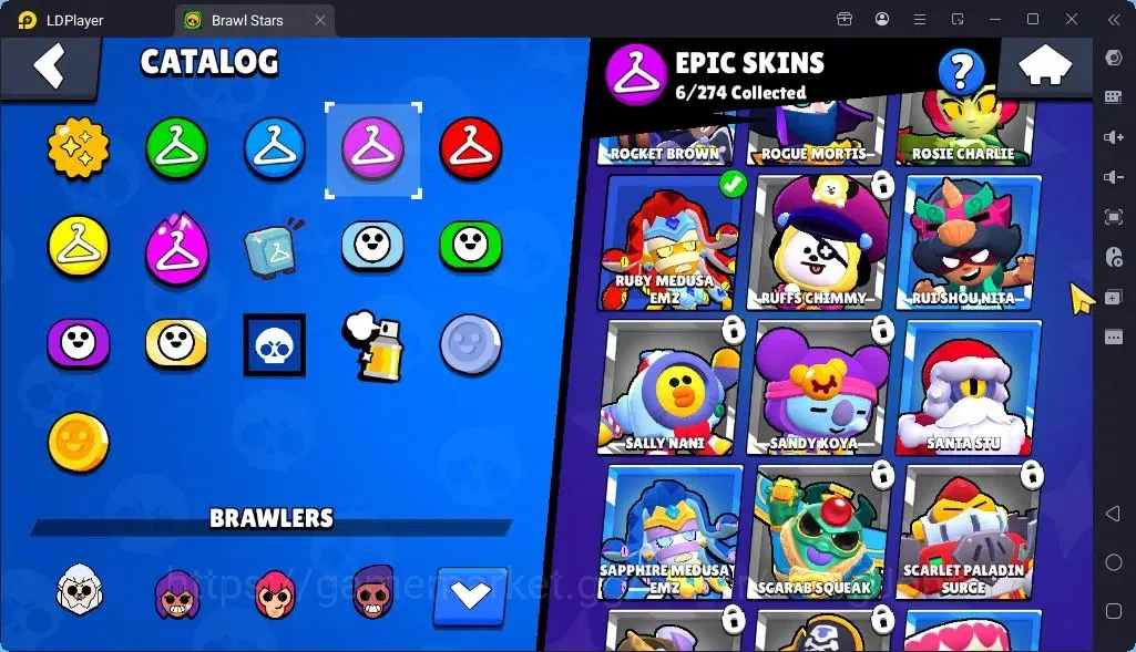 Brawl Stars Accounts Global |Trophy 1905 | Brawler3 Max with Supercharge |Skins 1 Legendary 2 Mythic,6 Epic|Bling 8