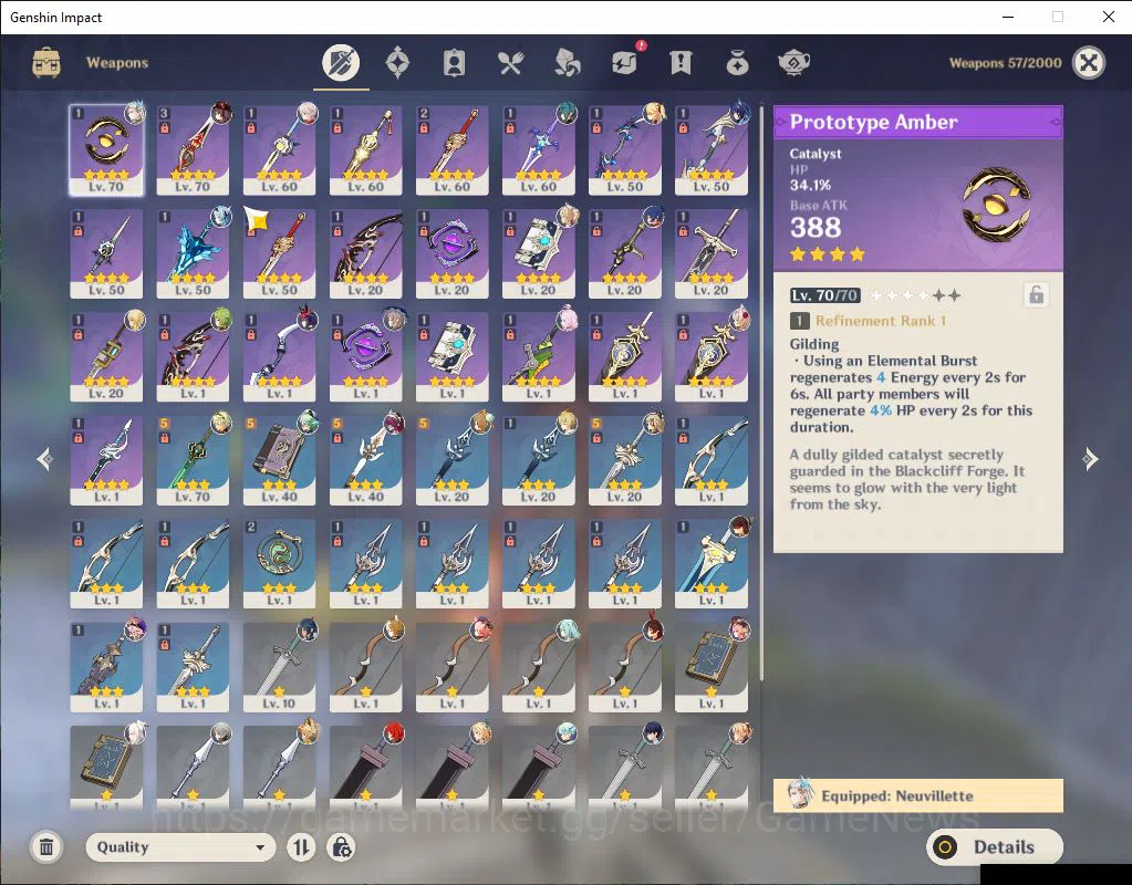 Genshin Impact Accounts Asia|AR 49|4 Limited |HuTao,Kazuha,Eula,Neuvillate image 4
