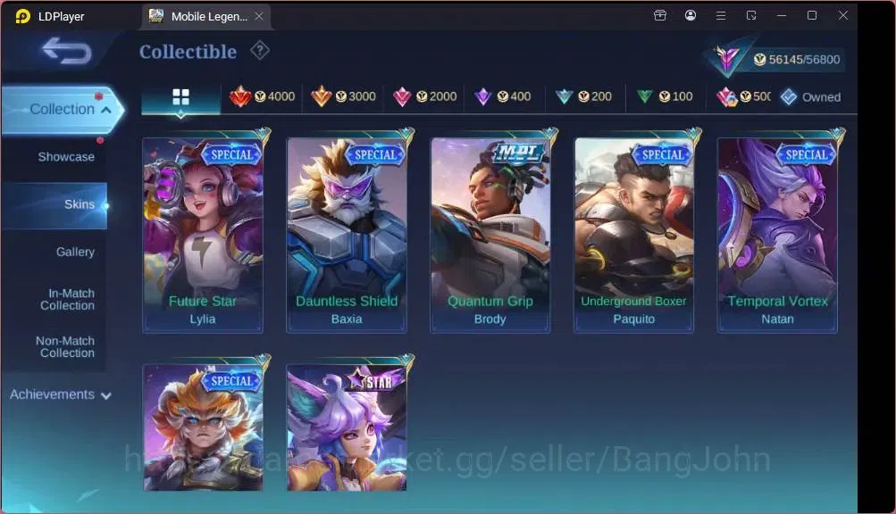 Mobile Legends: Bang Bang Accounts GLOBAL Hero 132 Skin 258|LBox Saber|KOF Karina|Ven image 15