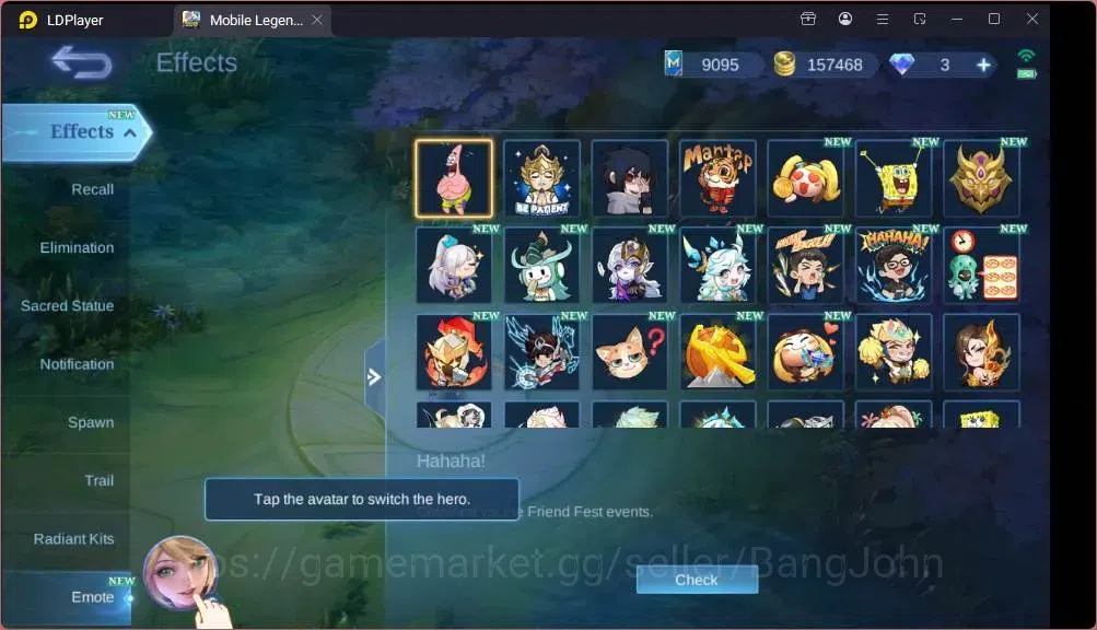 Mobile Legends: Bang Bang Accounts GLOBAL Hero 132 Skin 258|LBox Saber|KOF Karina|Ven image 5