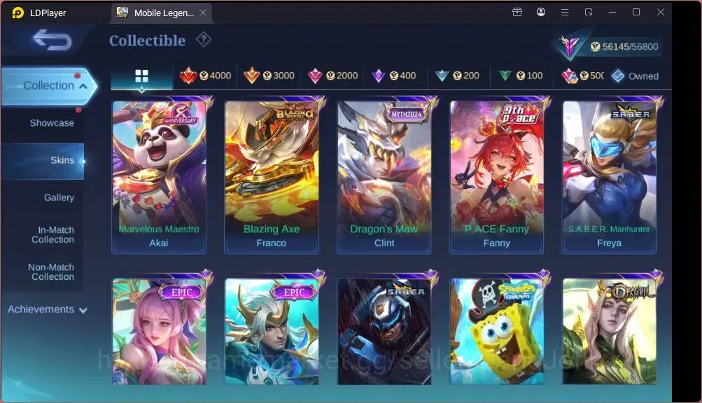 Mobile Legends: Bang Bang Accounts GLOBAL Hero 132 Skin 258|LBox Saber|KOF Karina|Ven image 8