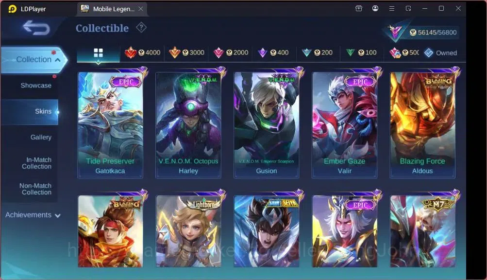 Mobile Legends: Bang Bang Accounts GLOBAL Hero 132 Skin 258|LBox Saber|KOF Karina|Ven image 9