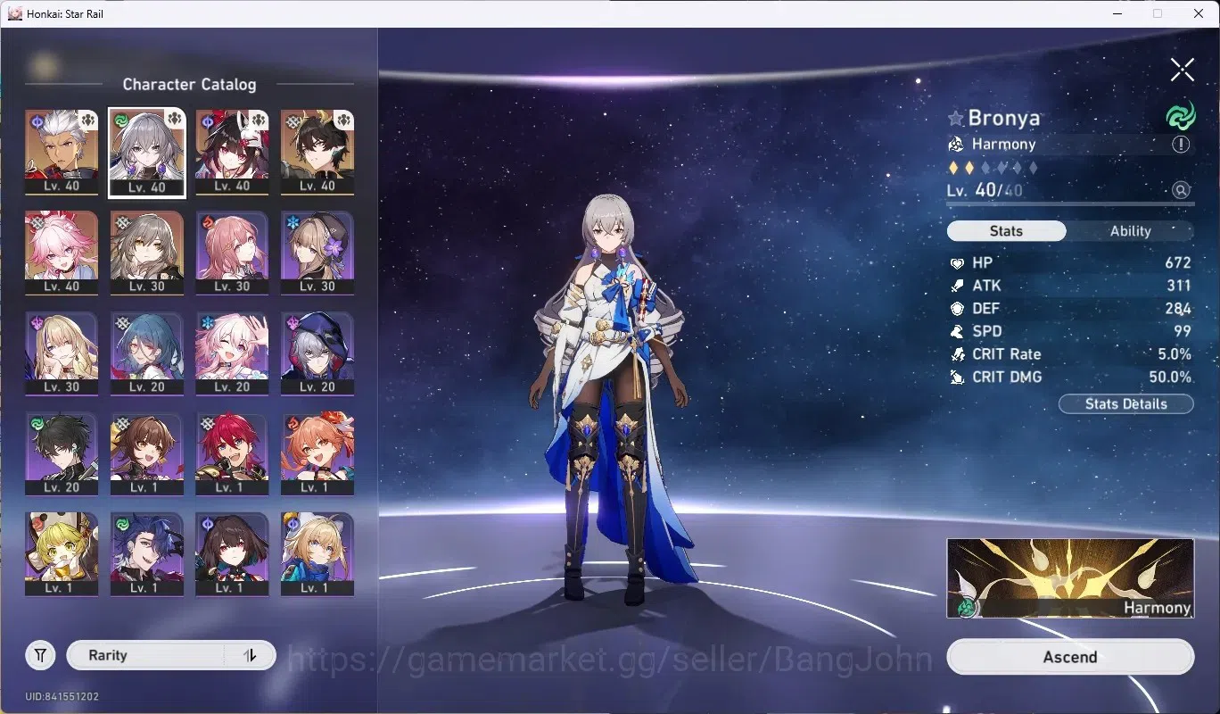 Honkai Star Rail Accounts ASIA|TL 24|4 Char Limited [Archer,Sparkle,Dan Heng image 2