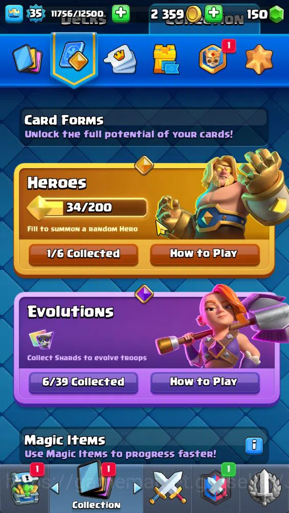 Clash Royale Accounts Midgame Lvl 35|Trophy 8148|KTL 12|Limited Skin|Card 119| 1 Hero 6 EVO 6 Champ 21 Legendary 33 Epic 30 13