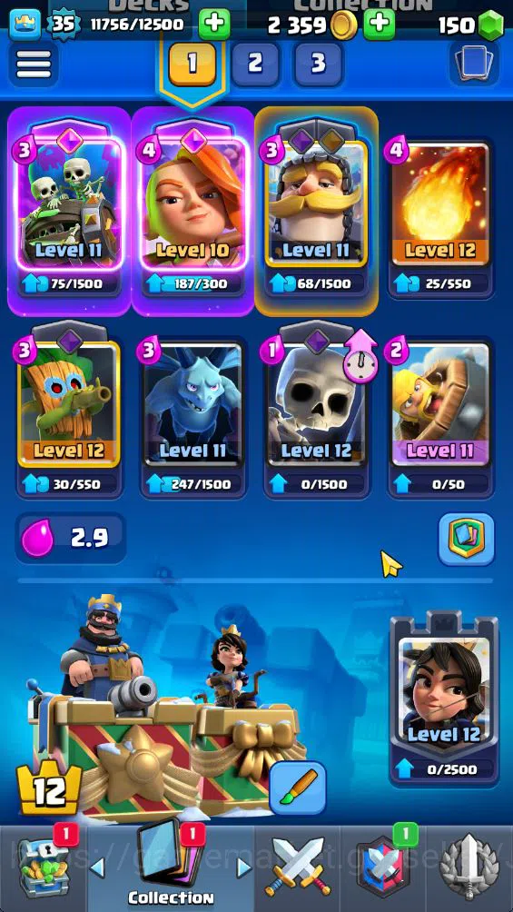 Clash Royale Accounts Midgame Lvl 35|Trophy 8148|KTL 12|Limited Skin|Card 119| 1 Hero 6 EVO 6 Champ 21 Legendary 33 Epic 30 3