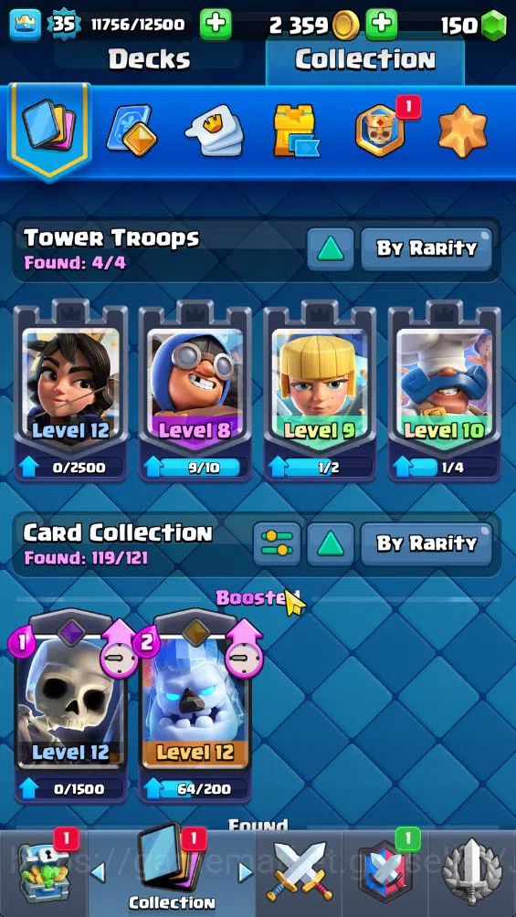 Clash Royale Accounts Midgame Lvl 35|Trophy 8148|KTL 12|Limited Skin|Card 119| 1 Hero 6 EVO 6 Champ 21 Legendary 33 Epic 30 4