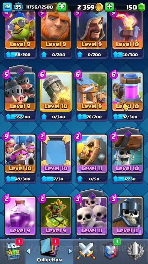 Clash Royale Accounts Midgame Lvl 35|Trophy 8148|KTL 12|Limited Skin|Card 119| 1 Hero 6 EVO 6 Champ 21 Legendary 33 Epic 30 8