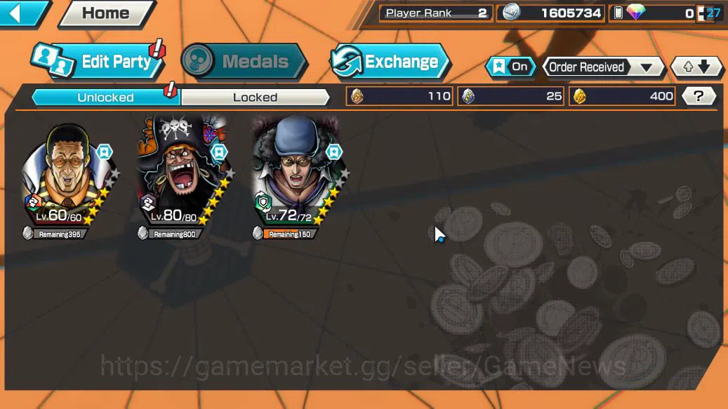 One Piece Bounty Rush Accounts Global|3 EX | AM Sword Kizaru Borsalino,T4E Marsha image 3